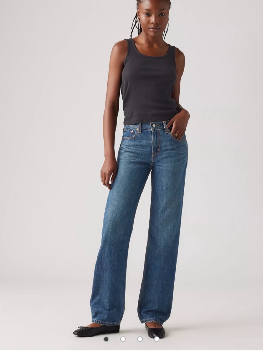 Levis Low Pro Straight Women’s Jeans in Medium Blue